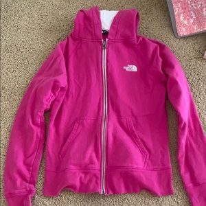 North face zip up pink